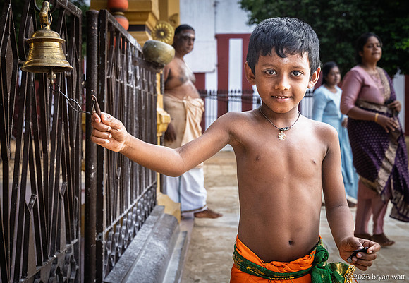 A Child at the Temple Bell