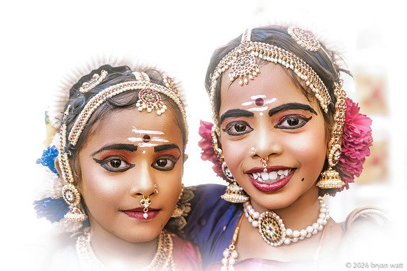 Two Young Dancers in Elaborate Adornment