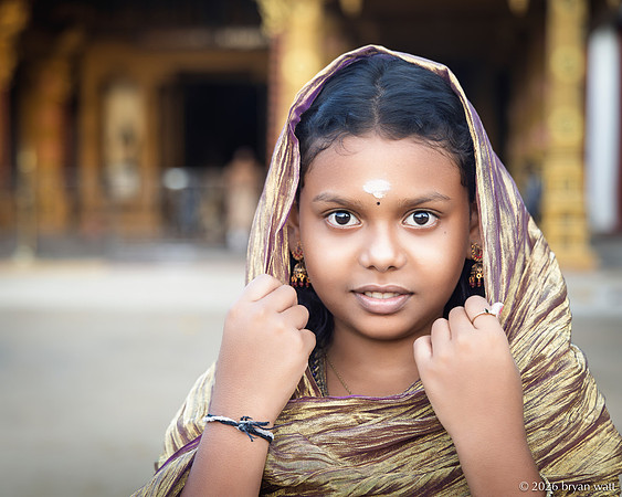 Portrait Framed by a Golden Shawl